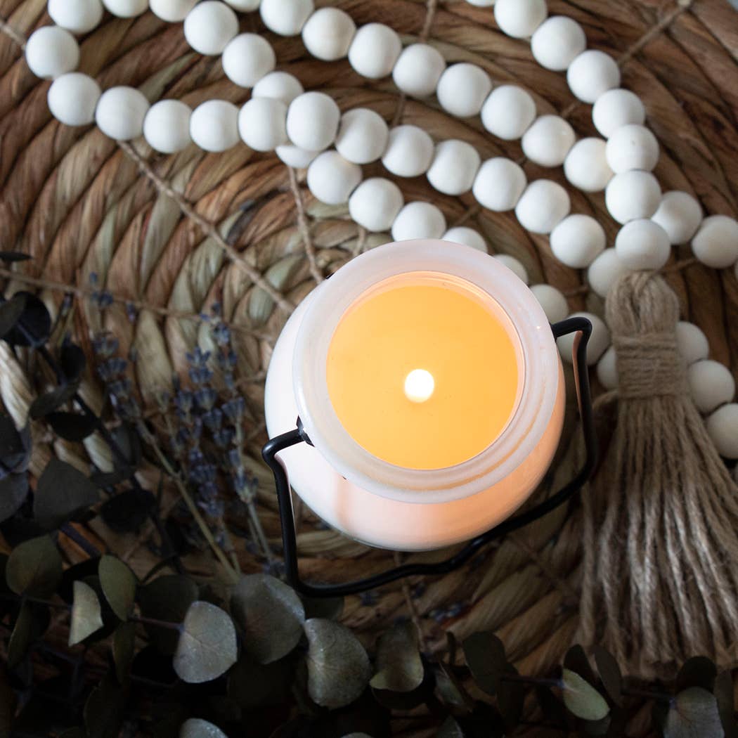 14 oz Milkbottle Candle: Linen & Ashwood