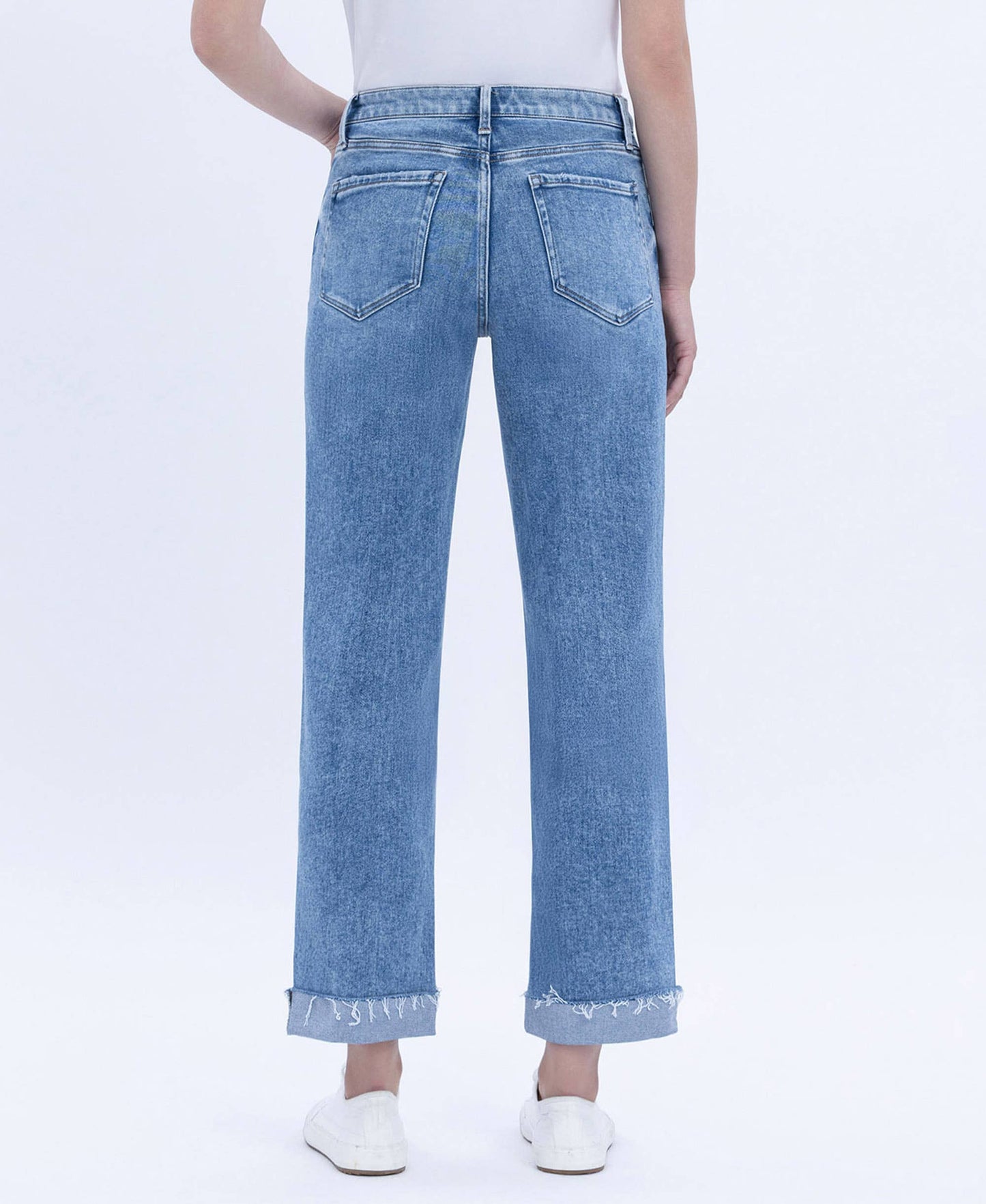 Delectable Flying Monkey High Rise Cuffed Crop Straight Jean
