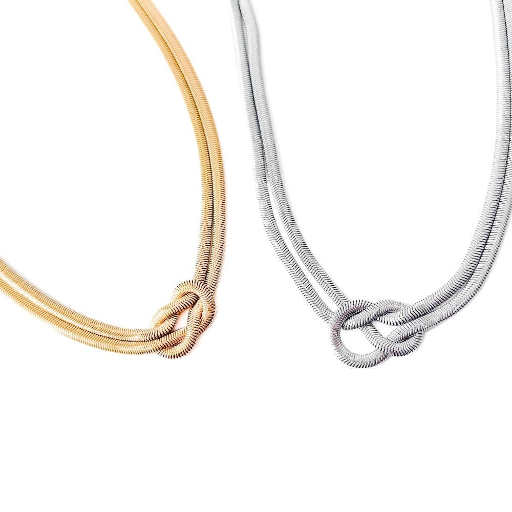 Talia Tied Knot Necklace - WATERPROOF
