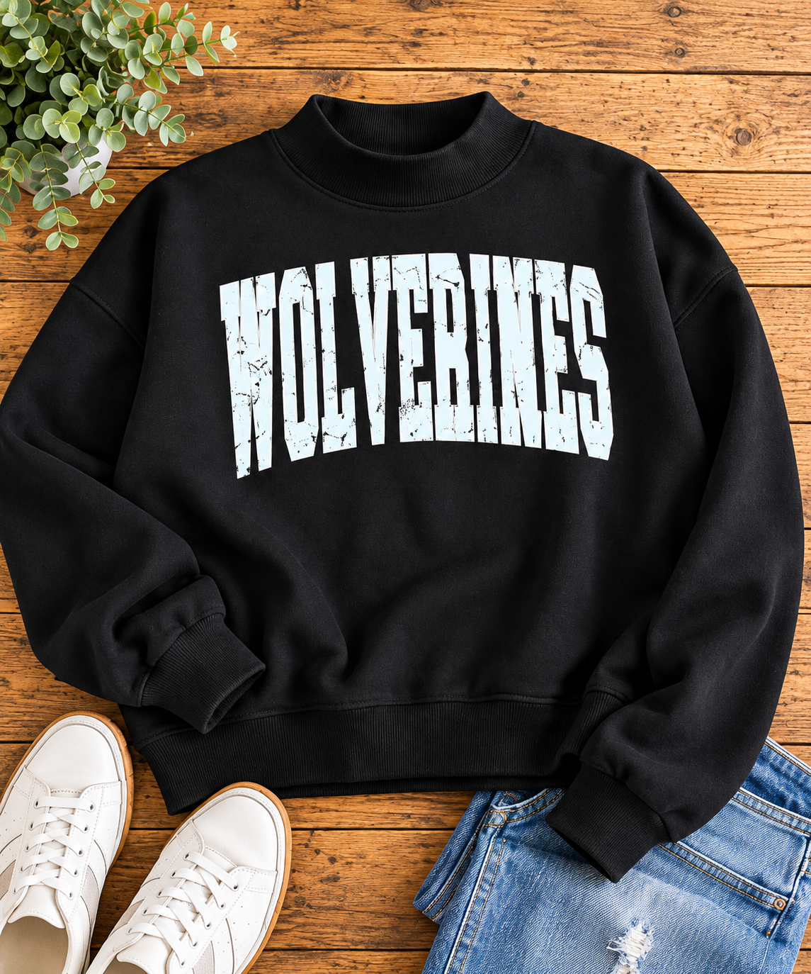 Wolverines Luxe Mock Neck Sweatshirt