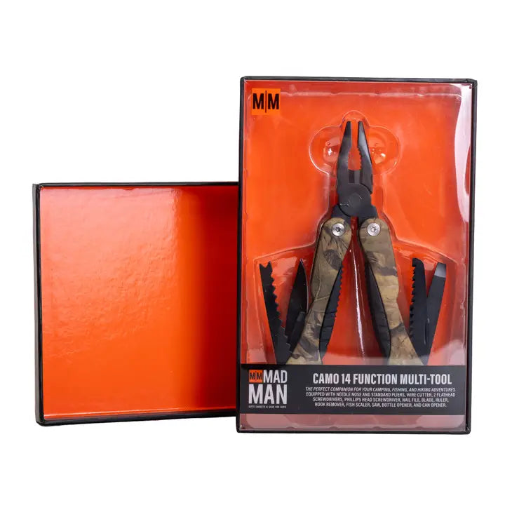 Camo 14 Pc Multi-Tool | Camo Fishing & Camping Multi-Tool