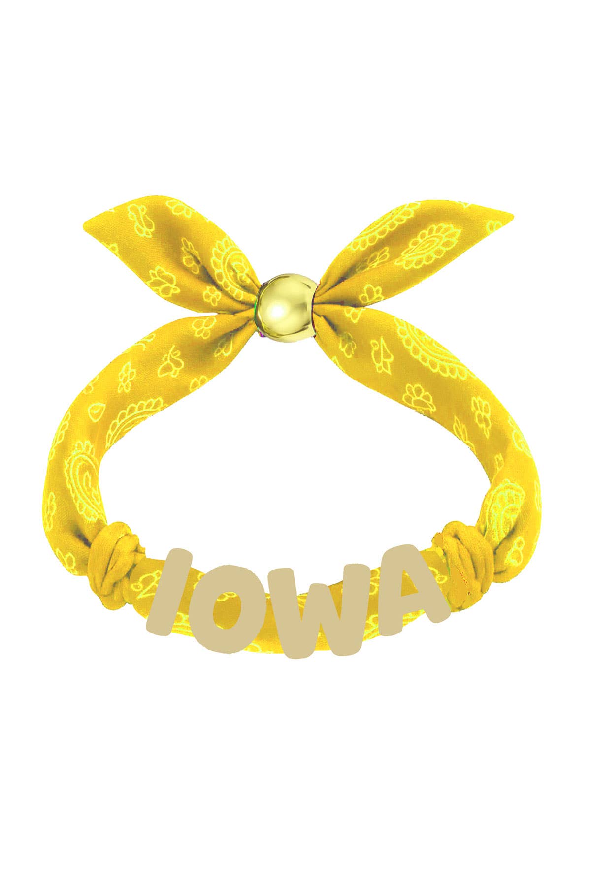 Iowa Hawkeyes Bandana Slider Bracelet