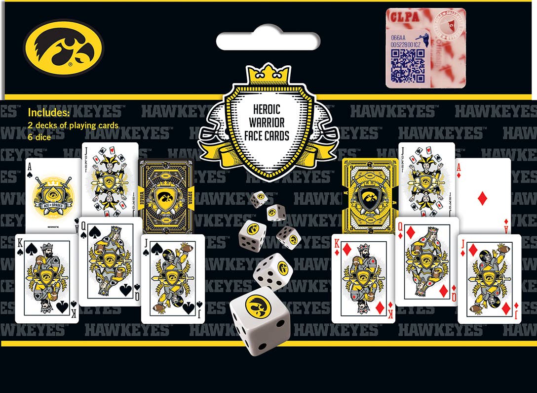 Iowa Hawkeyes - 2-Pack Playing Cards & Dice Set