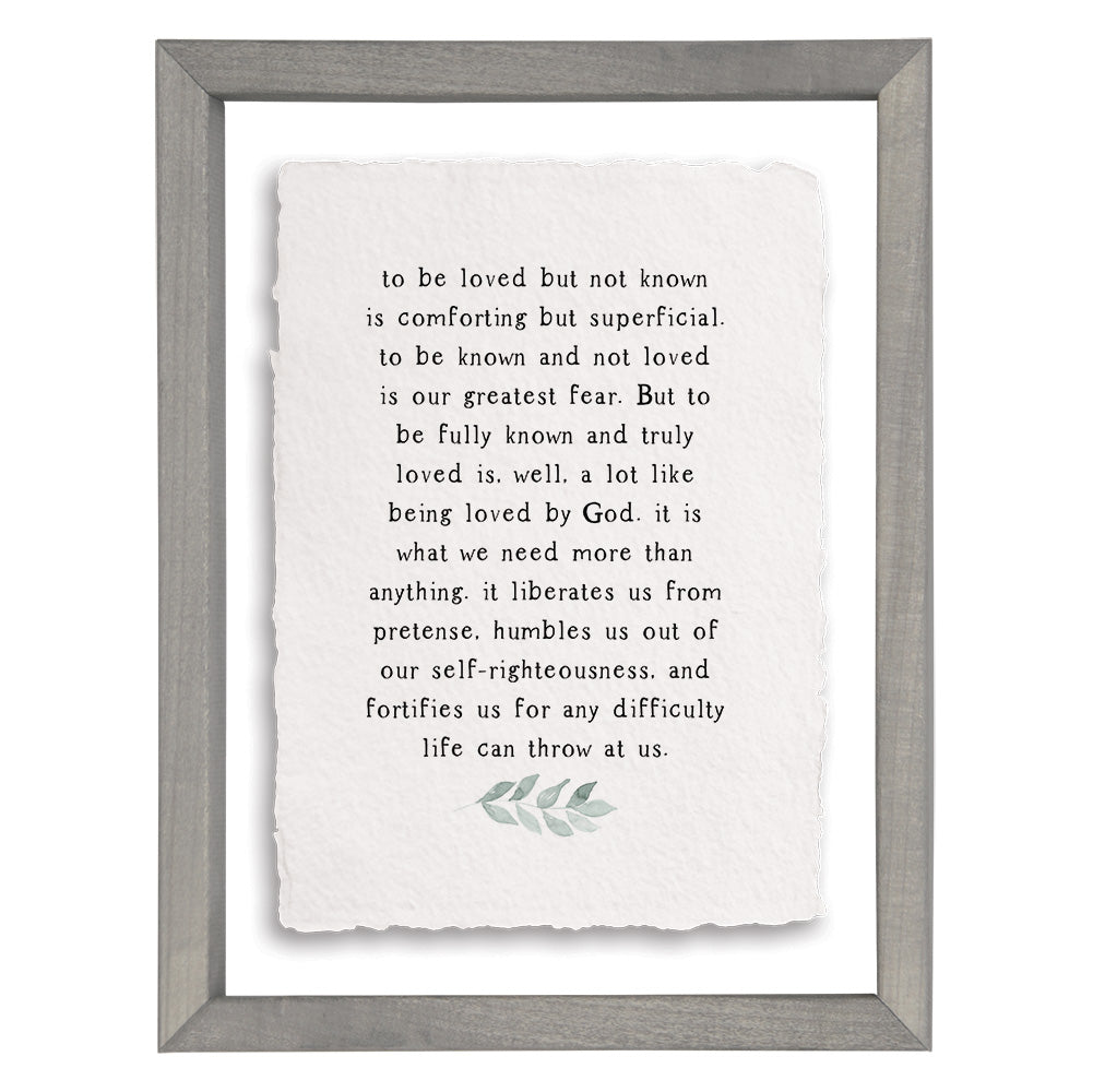 To Be Loved