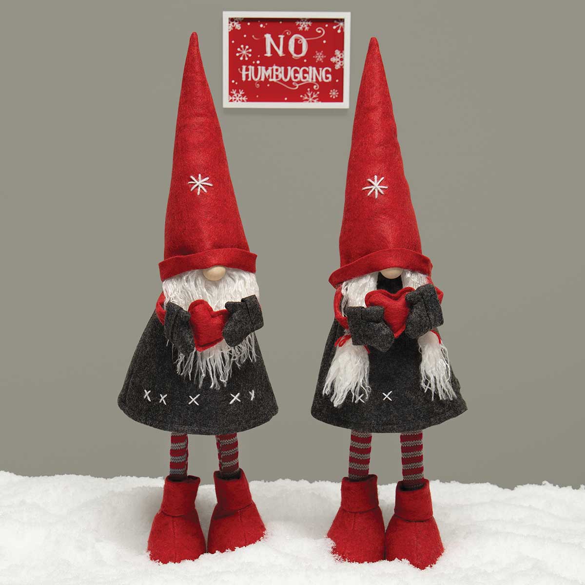 Bouncy Snowflake Heart Gnome