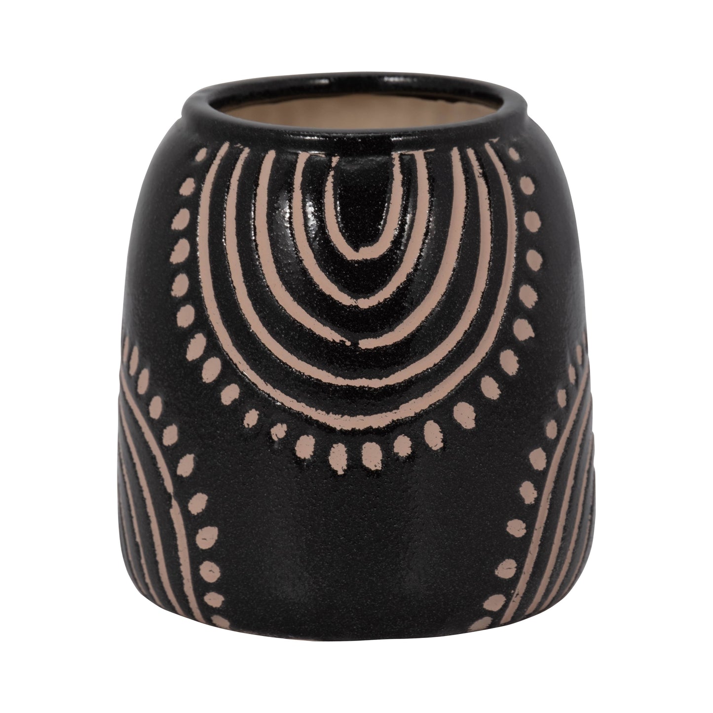 Black/Tan Ceramic Modern Tribal Arch