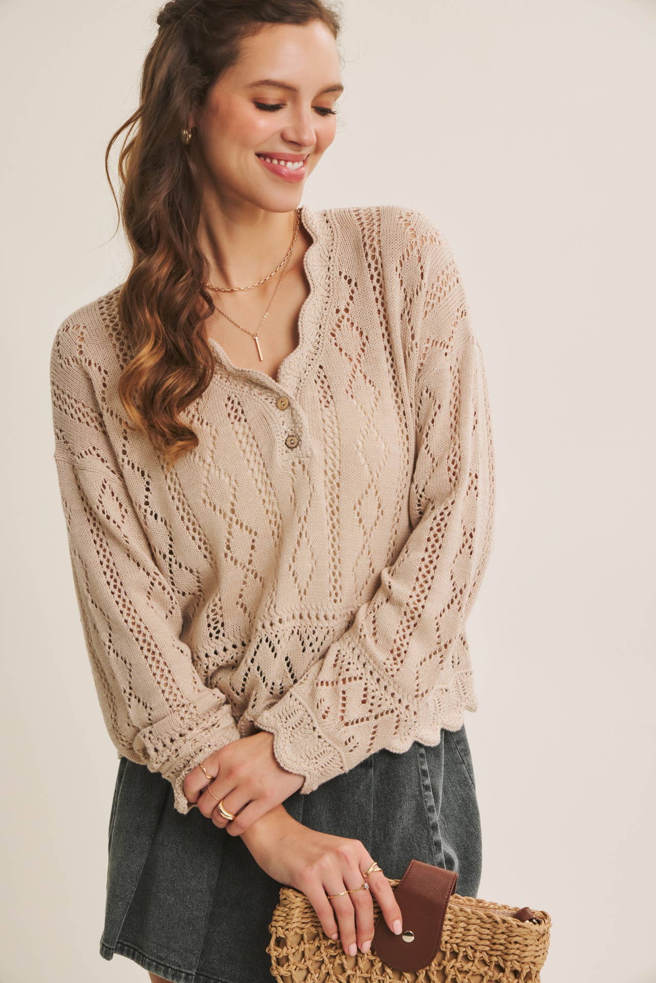 Crochet Scalloped Sweater