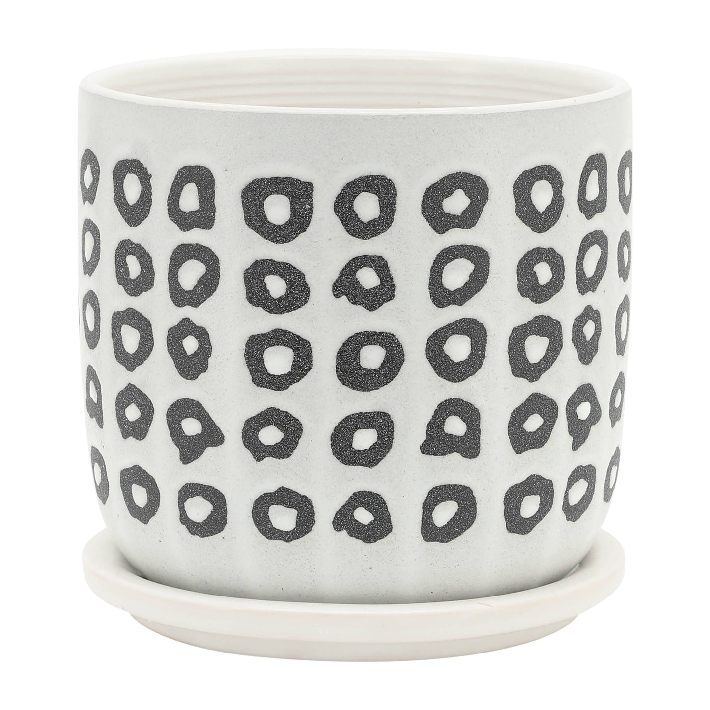 Black Ceramic Aztec Saucer