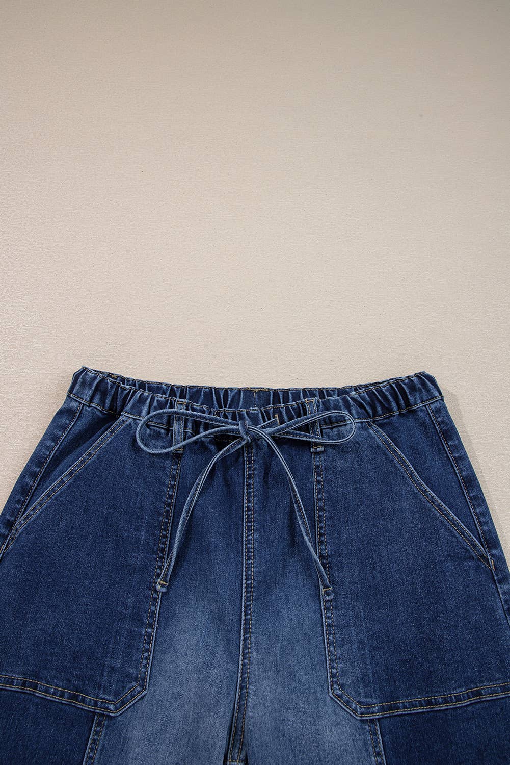 Raw Hem Wide Leg Denim Pants