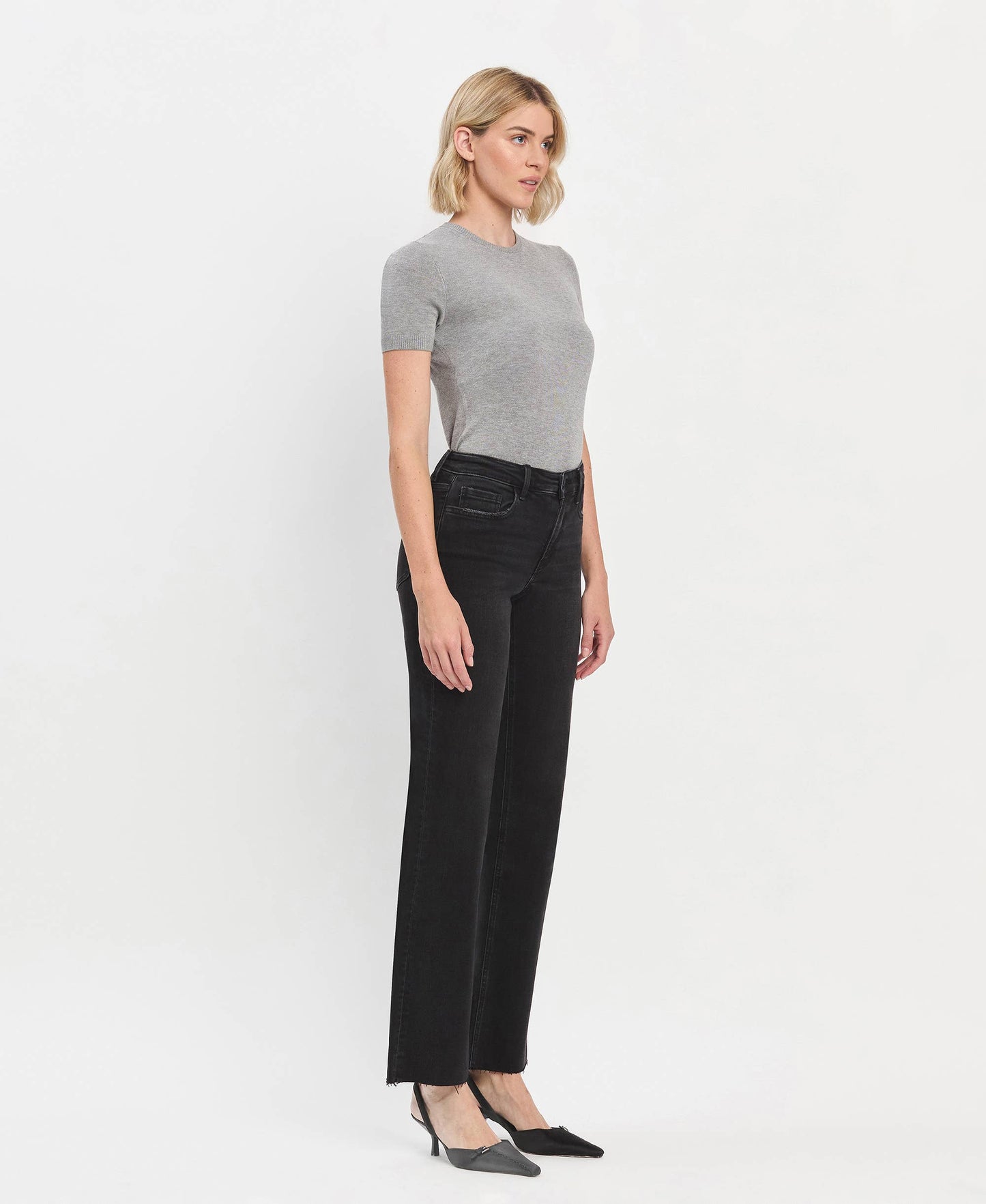 Smooth Flying Monkey High Rise Slim Wide Jeans