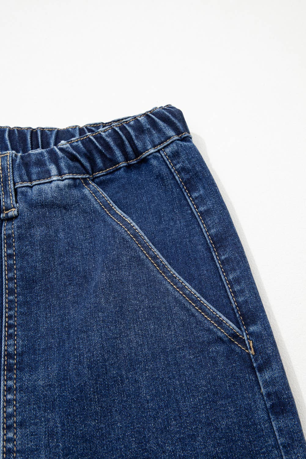 Raw Hem Wide Leg Denim Pants