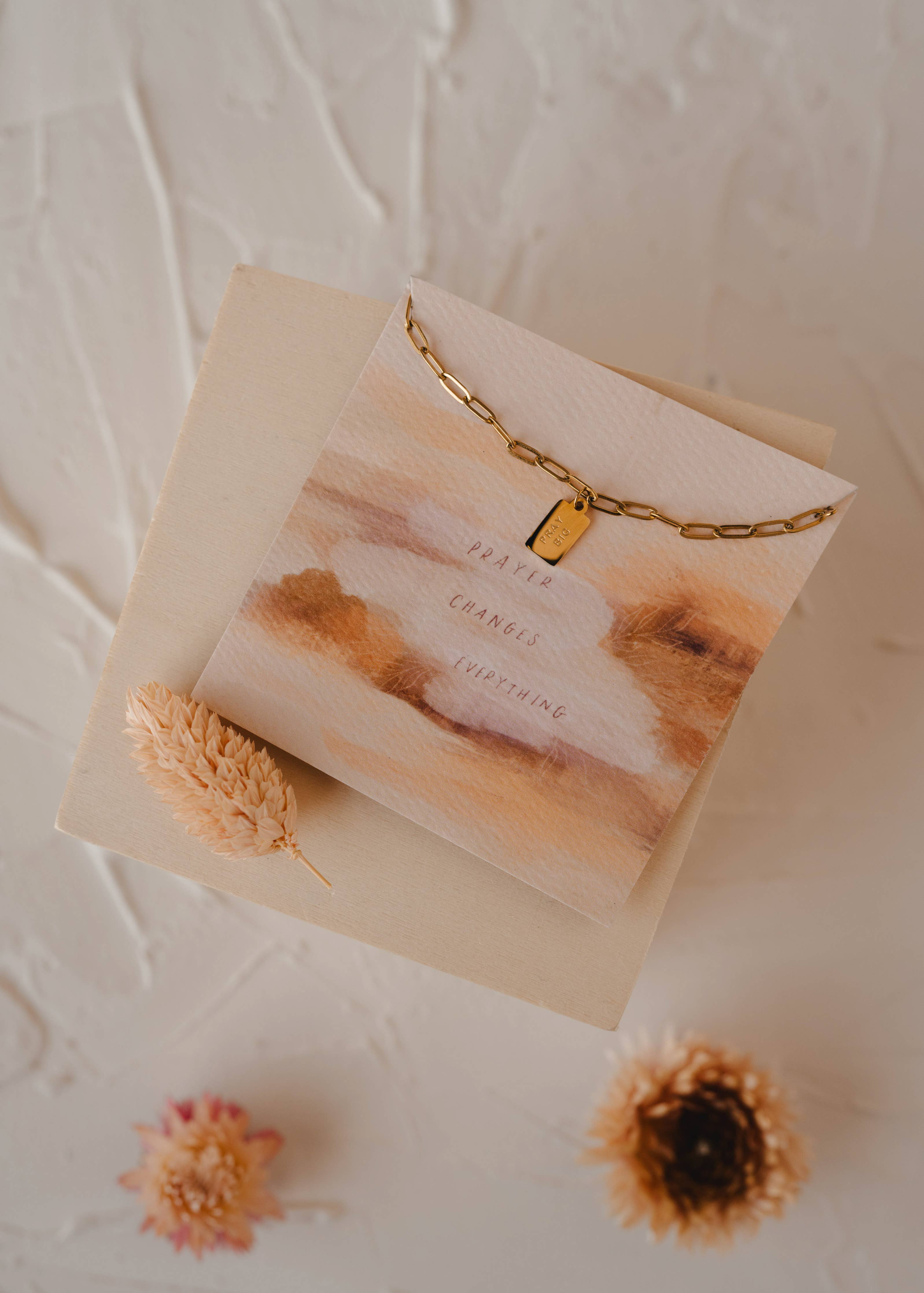 Pray Big Mini Tag Necklace | Christian Jewelry