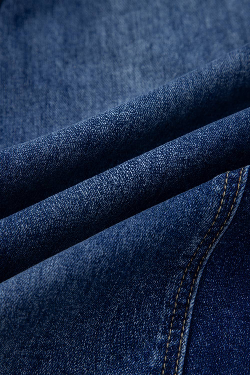 Raw Hem Wide Leg Denim Pants