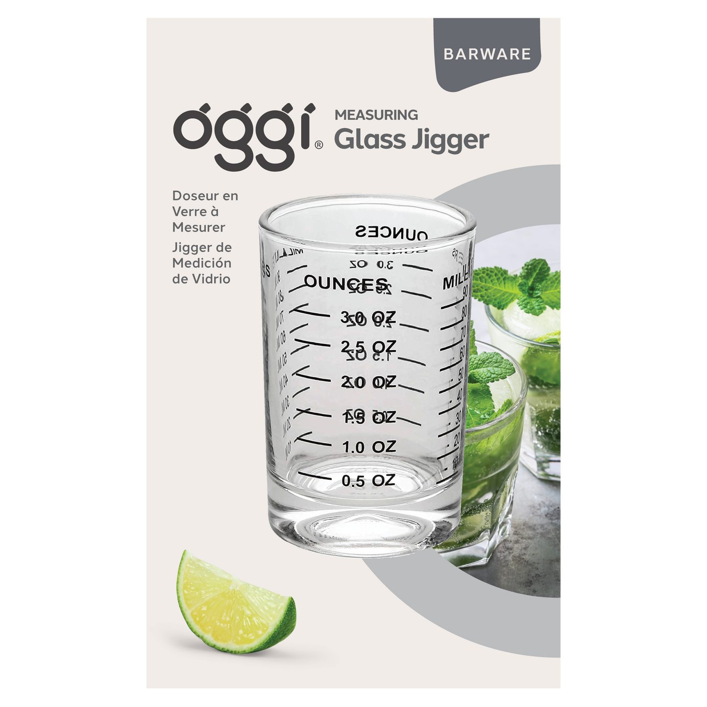 Shot Glass with Measurement Markings - 3 oz/90 ml