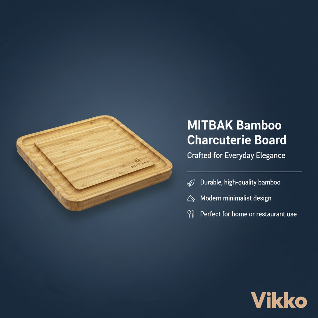 Mitbak - Bamboo Charcuterie Board with 4 Cheese Knives