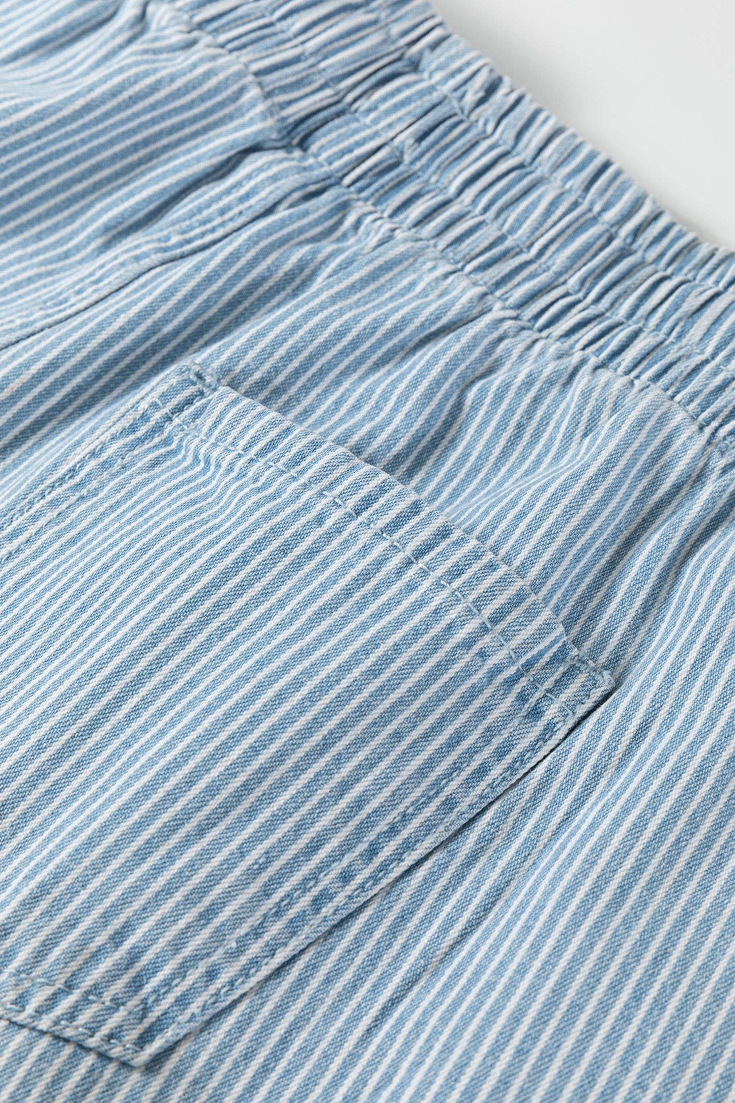 Elastic Waist Striped Short