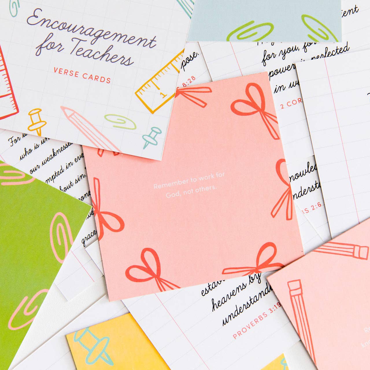 Encouragement for Teachers Verse Card Set