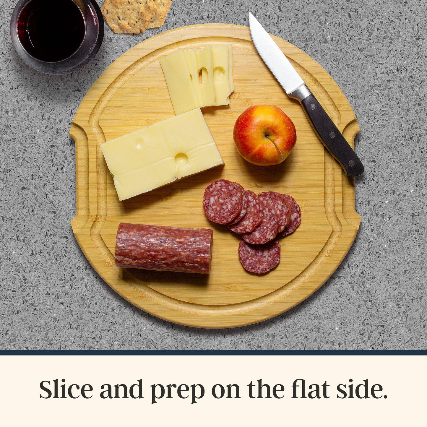 Flip, Serve & Store® Round Charcuterie Board w/ Locking Lid
