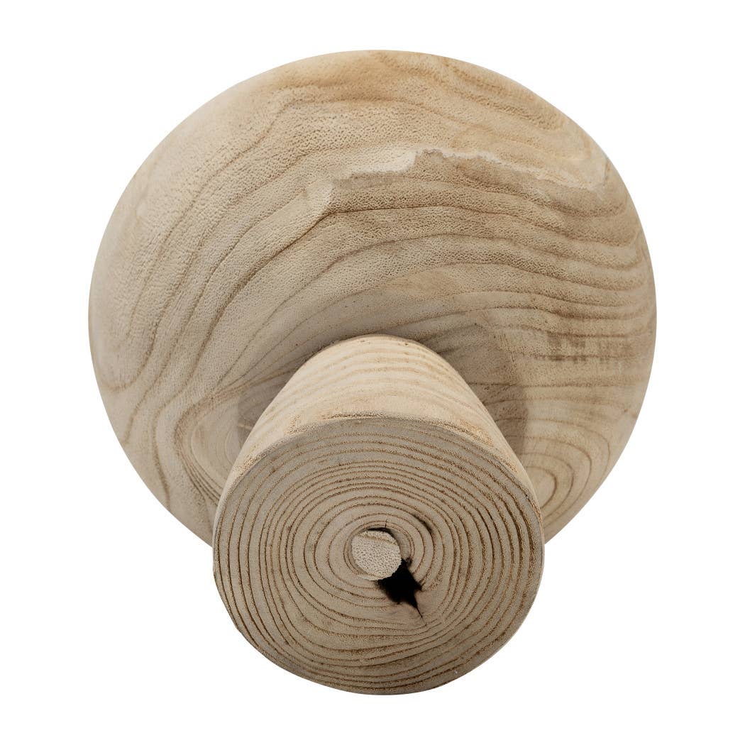 Brown Paulownia Wood with Pedestal Base