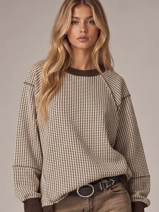 Waffle Patch Detail Pullover