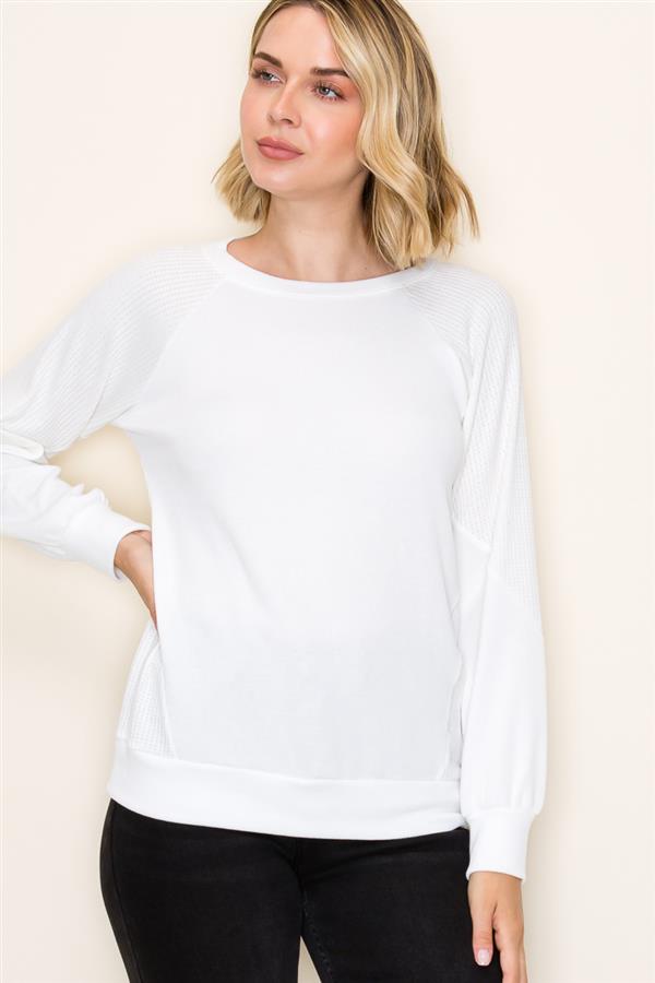 Monaco Rib Textured Knit Top