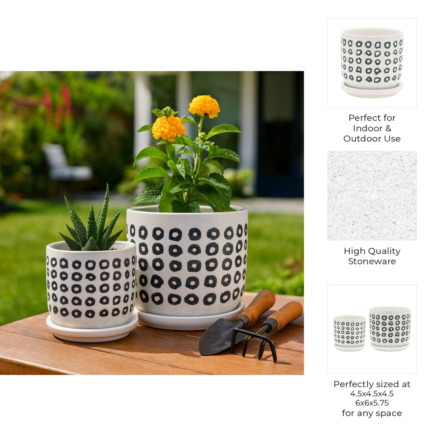 Black Ceramic Aztec Saucer