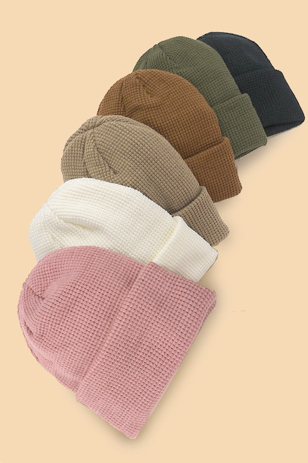 Soft Ribbed Knit Beanies