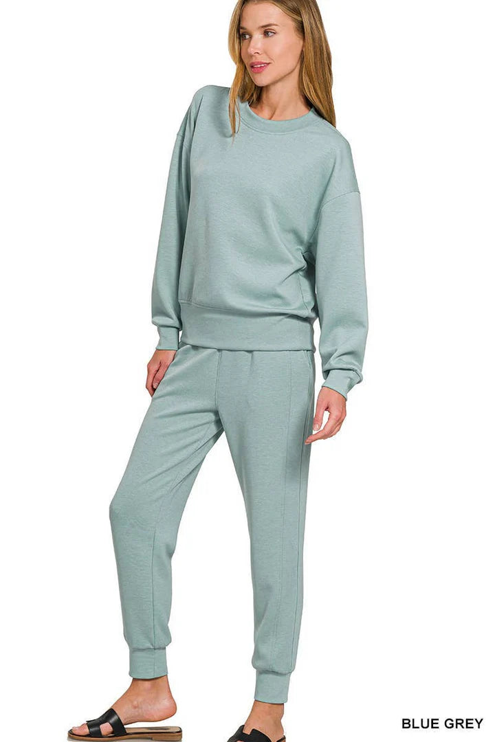 Scuba Crewneck Pullover and Jogger 2-piece set