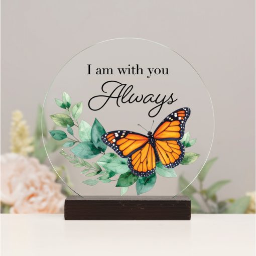 Always With You Glass Plaque