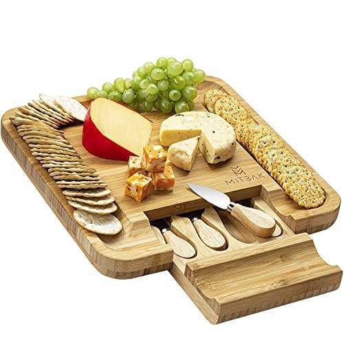 Mitbak - Bamboo Charcuterie Board with 4 Cheese Knives
