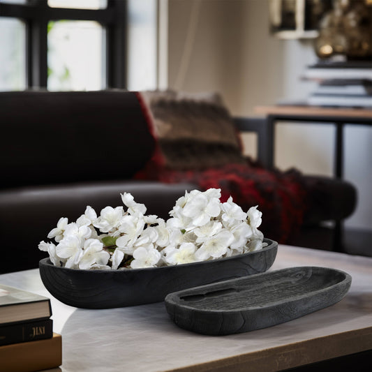 Wood Oval Shaped Decorative Plate