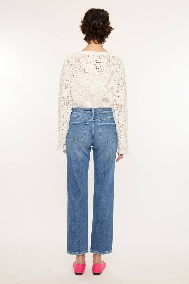 Kan Can Jupiter Mid-Rise Crop Straight Jean