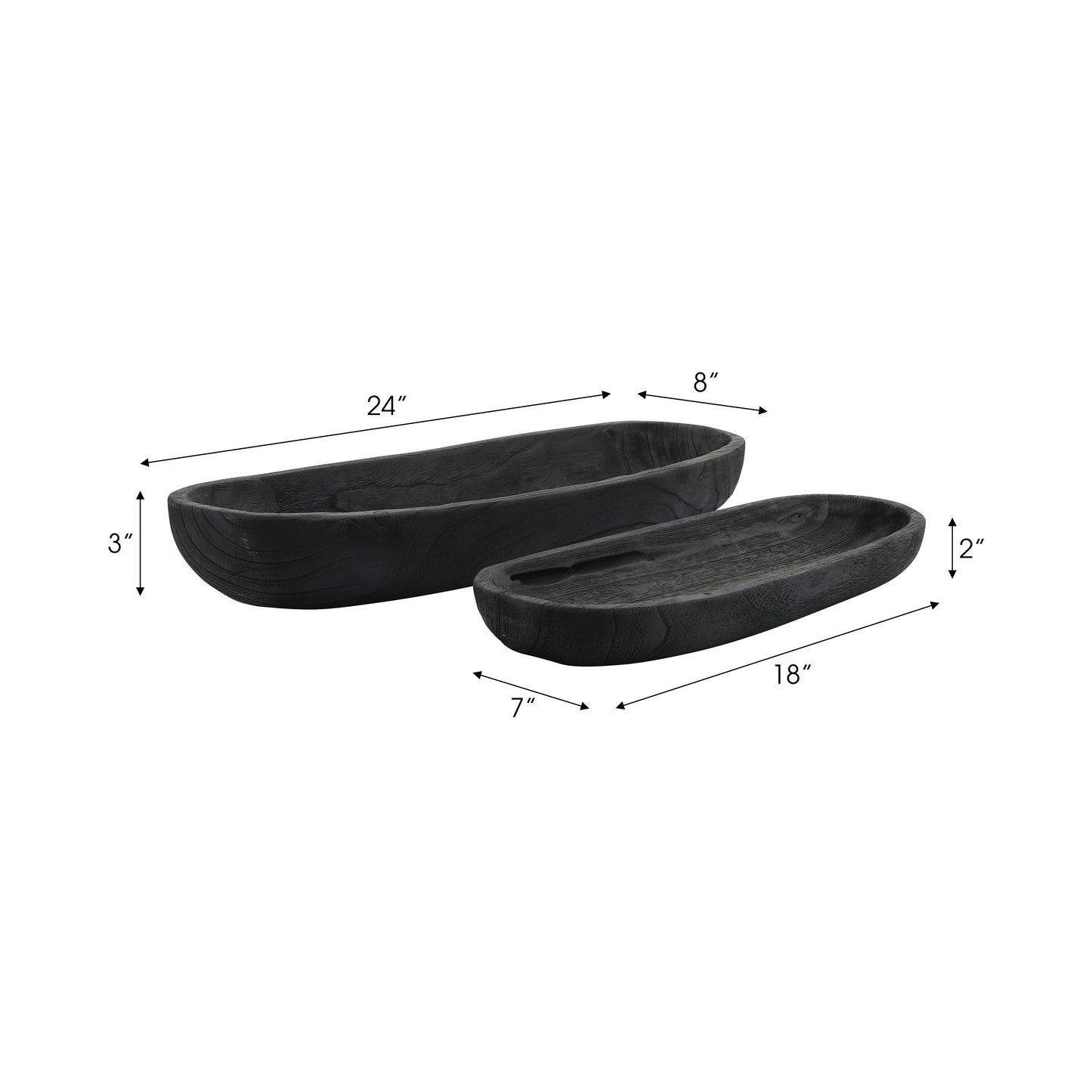 Wood Oval Shaped Decorative Plate