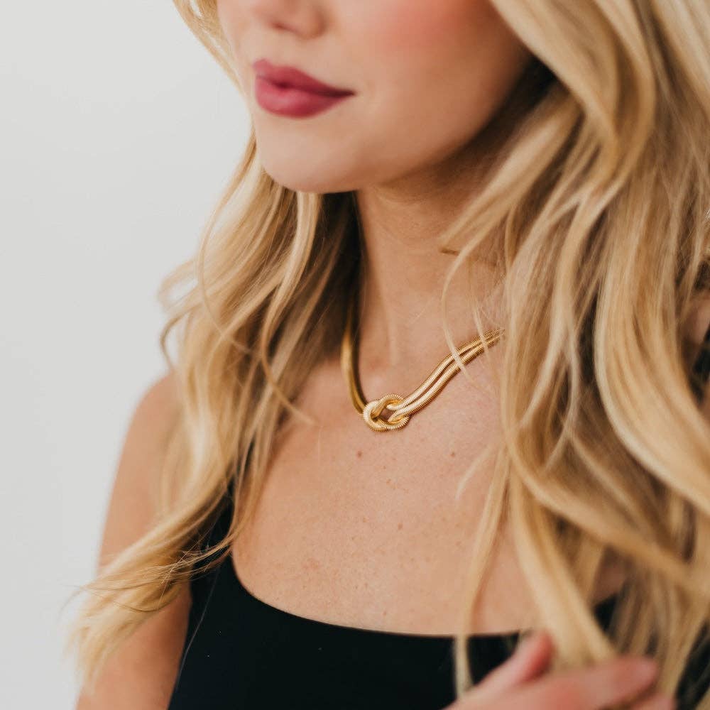 Talia Tied Knot Necklace - WATERPROOF