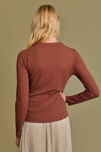 Bowing Mock Neck Top