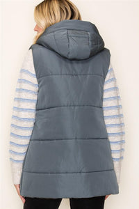 Quilted Hooded Puffer Vest