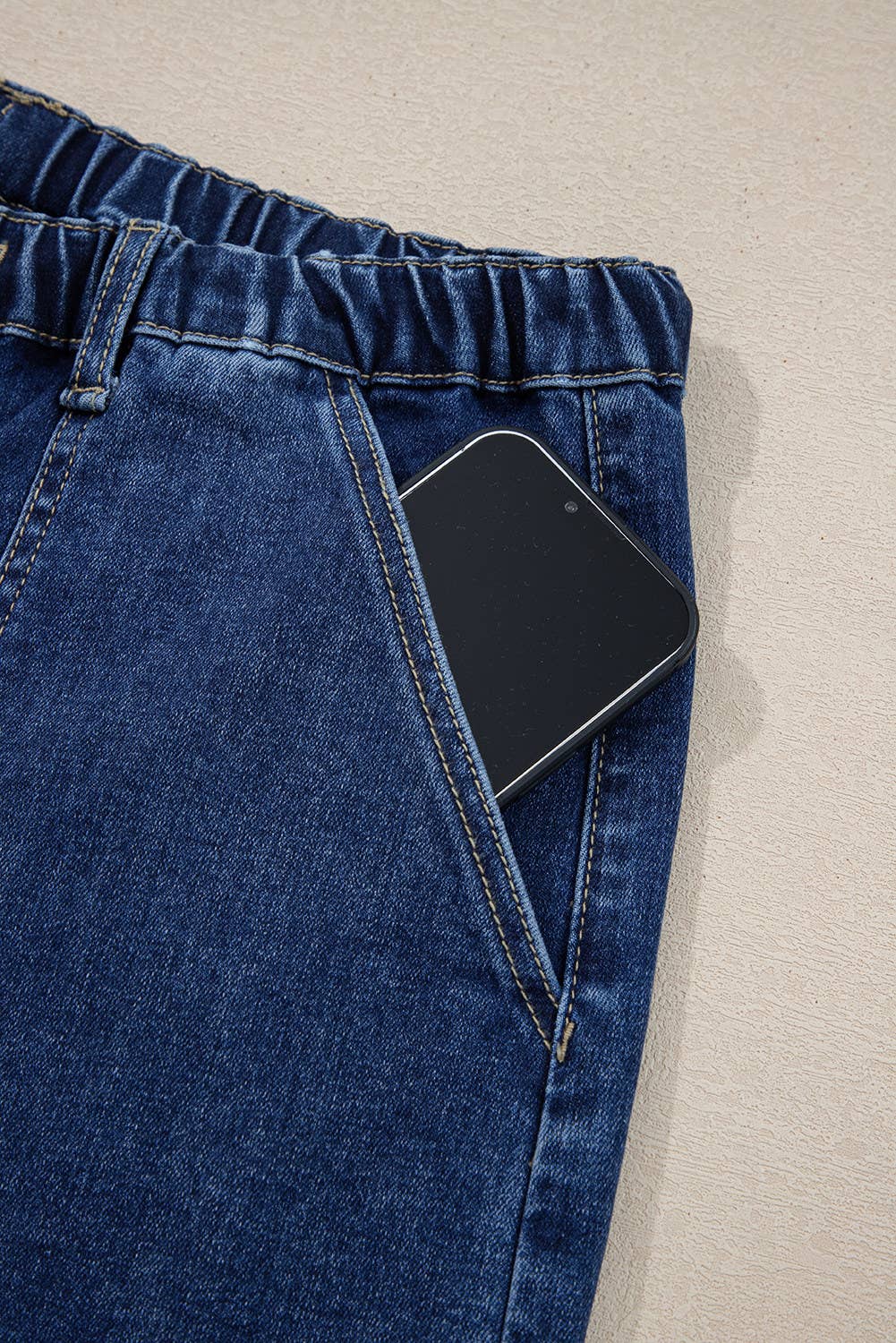 Raw Hem Wide Leg Denim Pants