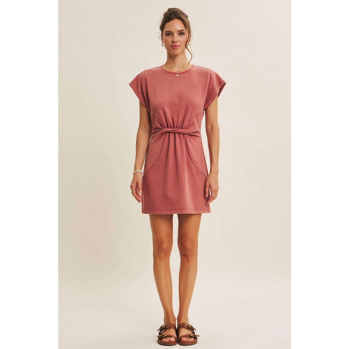 Twist Terry Mini Dress