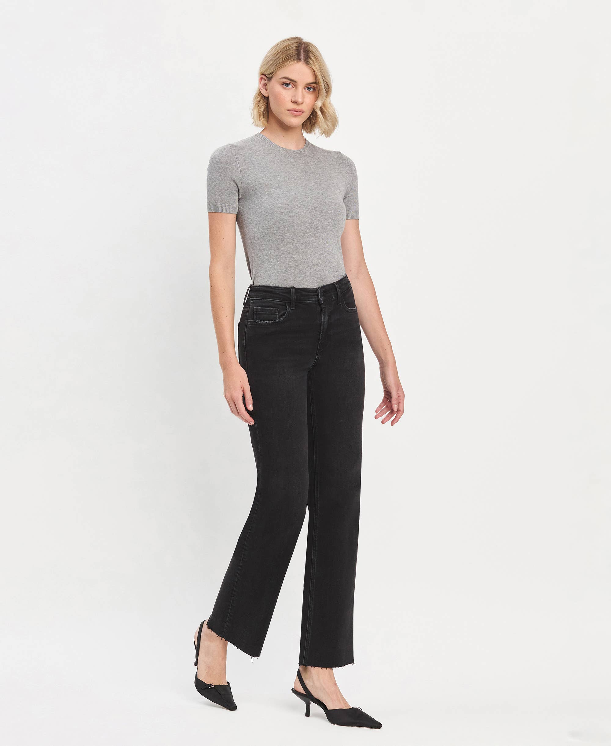 Smooth Flying Monkey High Rise Slim Wide Jeans