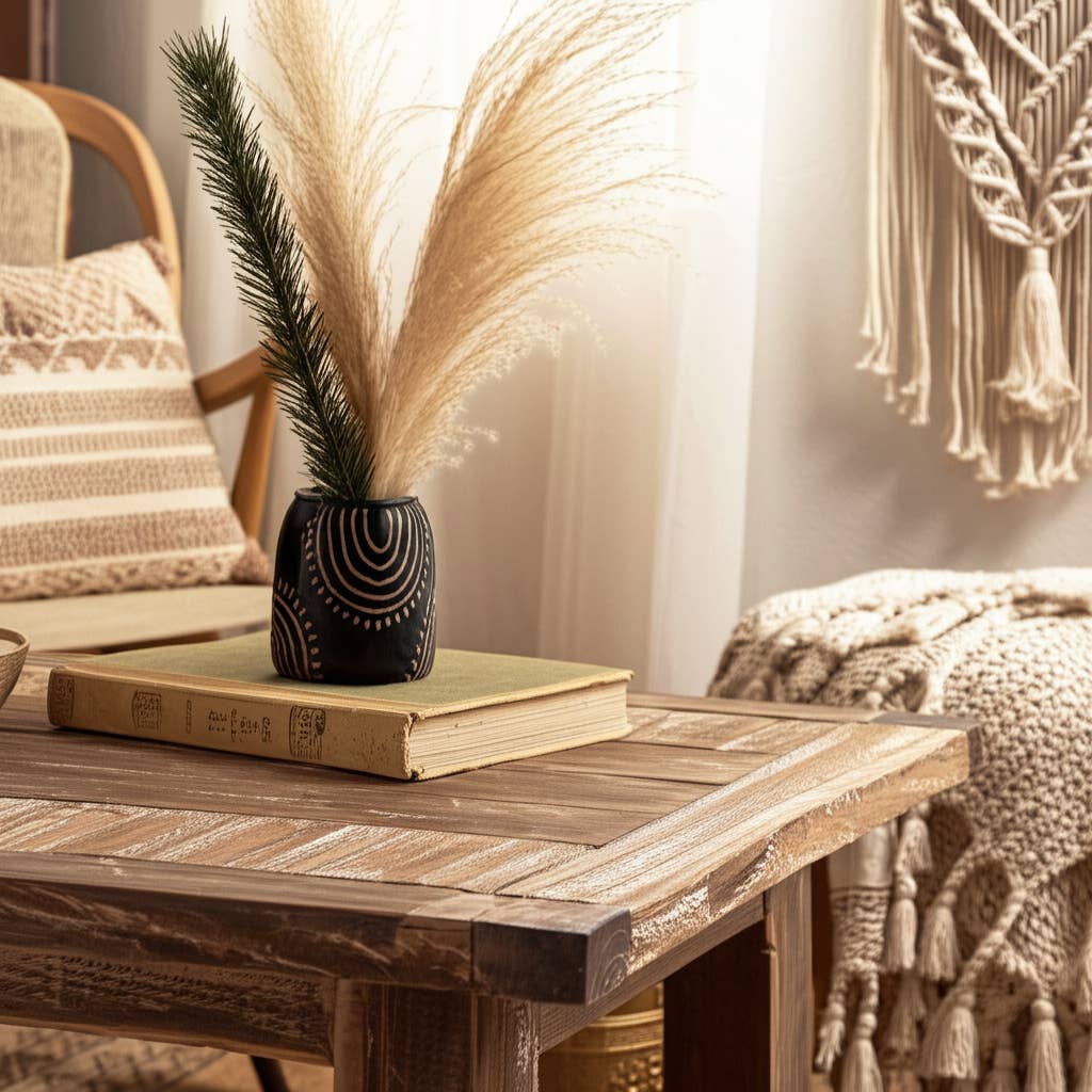 Black/Tan Ceramic Modern Tribal Arch