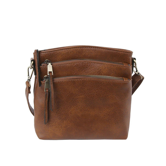Triple Zipper Crossbody Bag