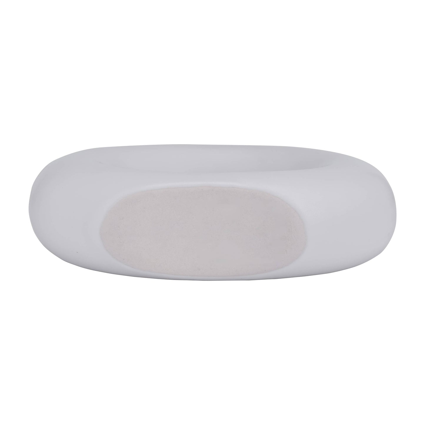 White Ceramic Donut Round Cut-Out