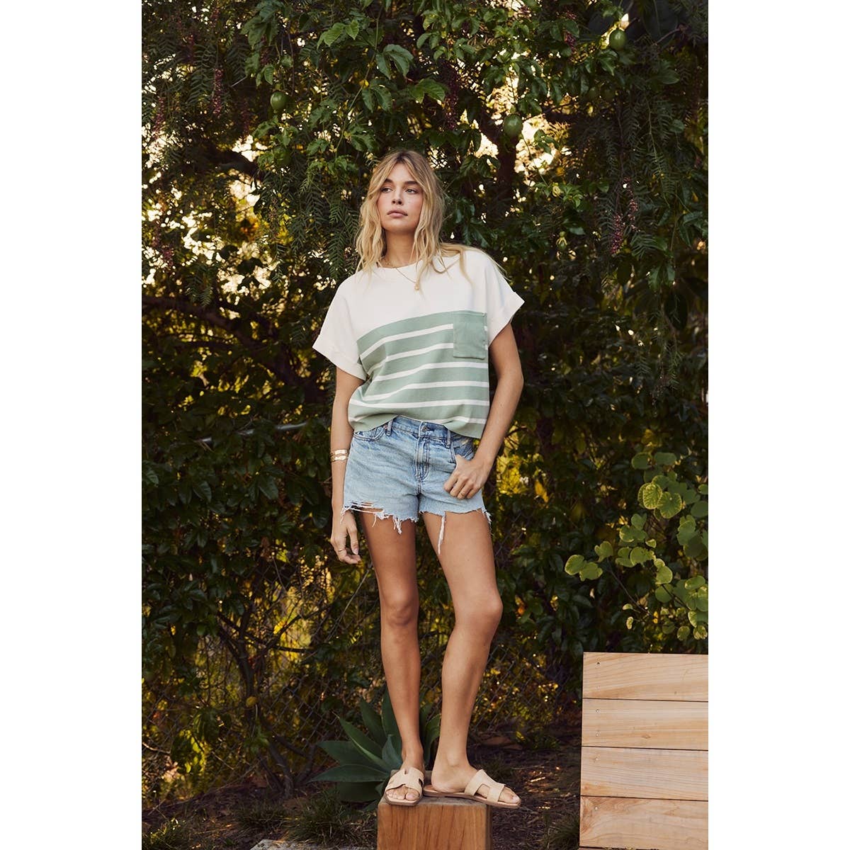 Easy Stripe Knit Top