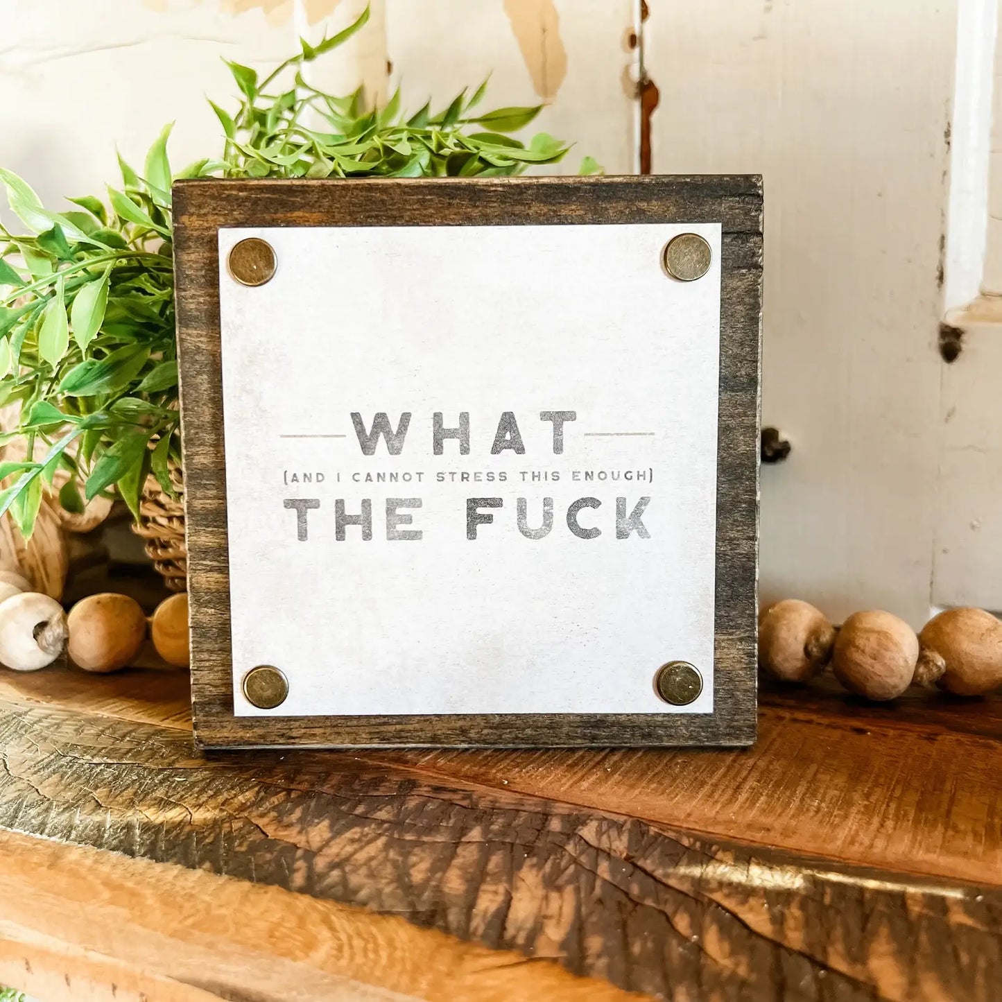 Funny Mini Wood Block Sign
