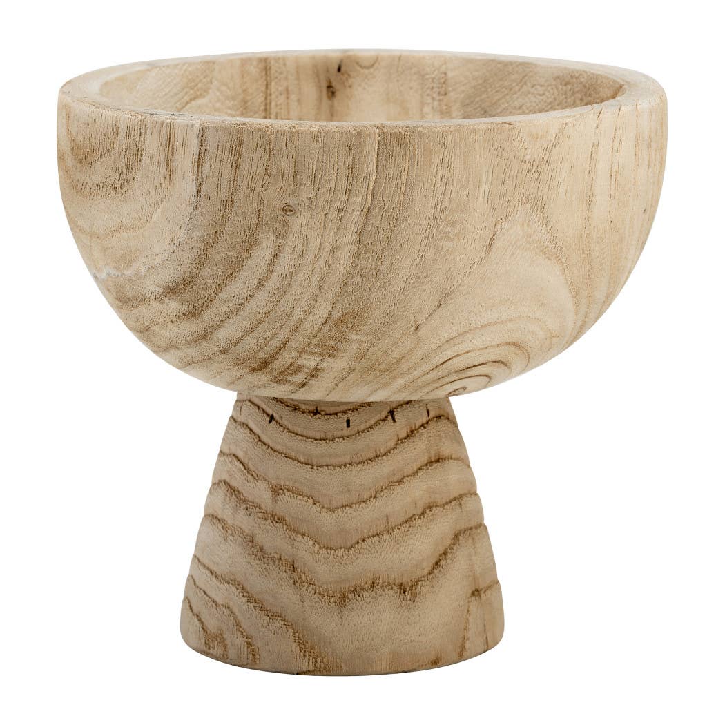 Brown Paulownia Wood with Pedestal Base
