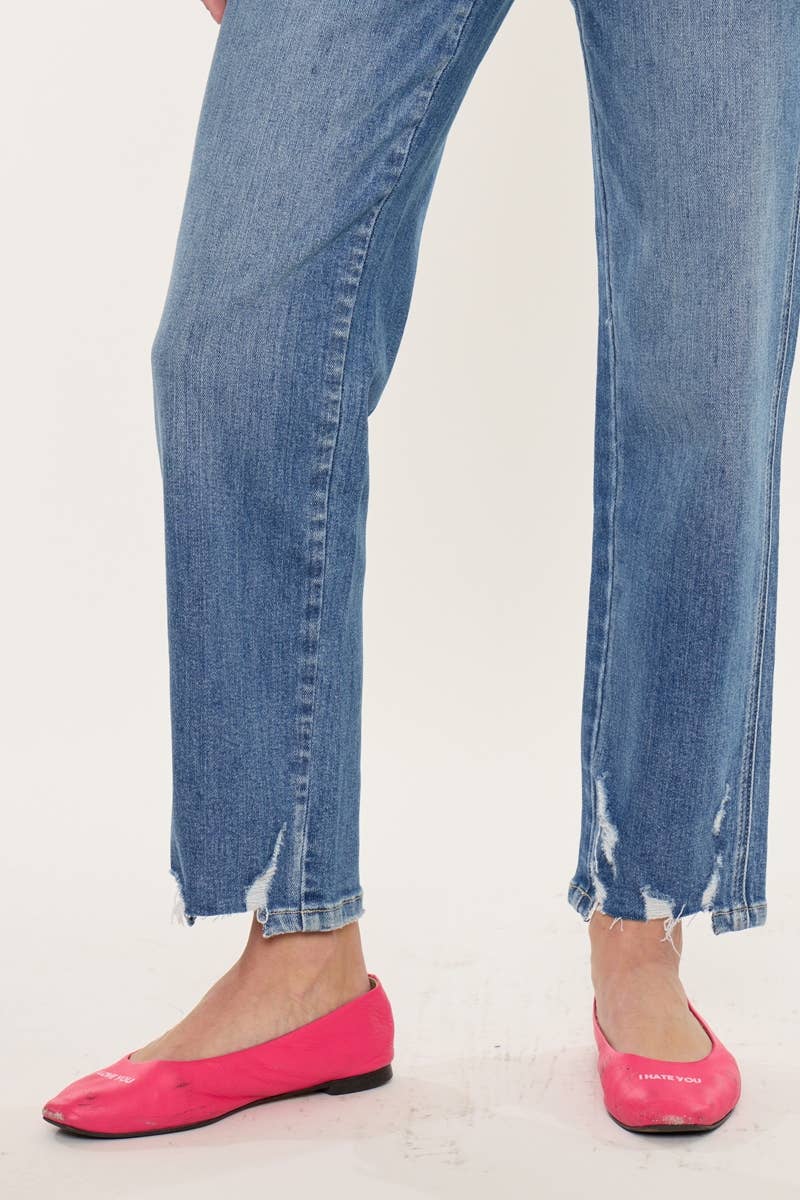 Kan Can Jupiter Mid-Rise Crop Straight Jean