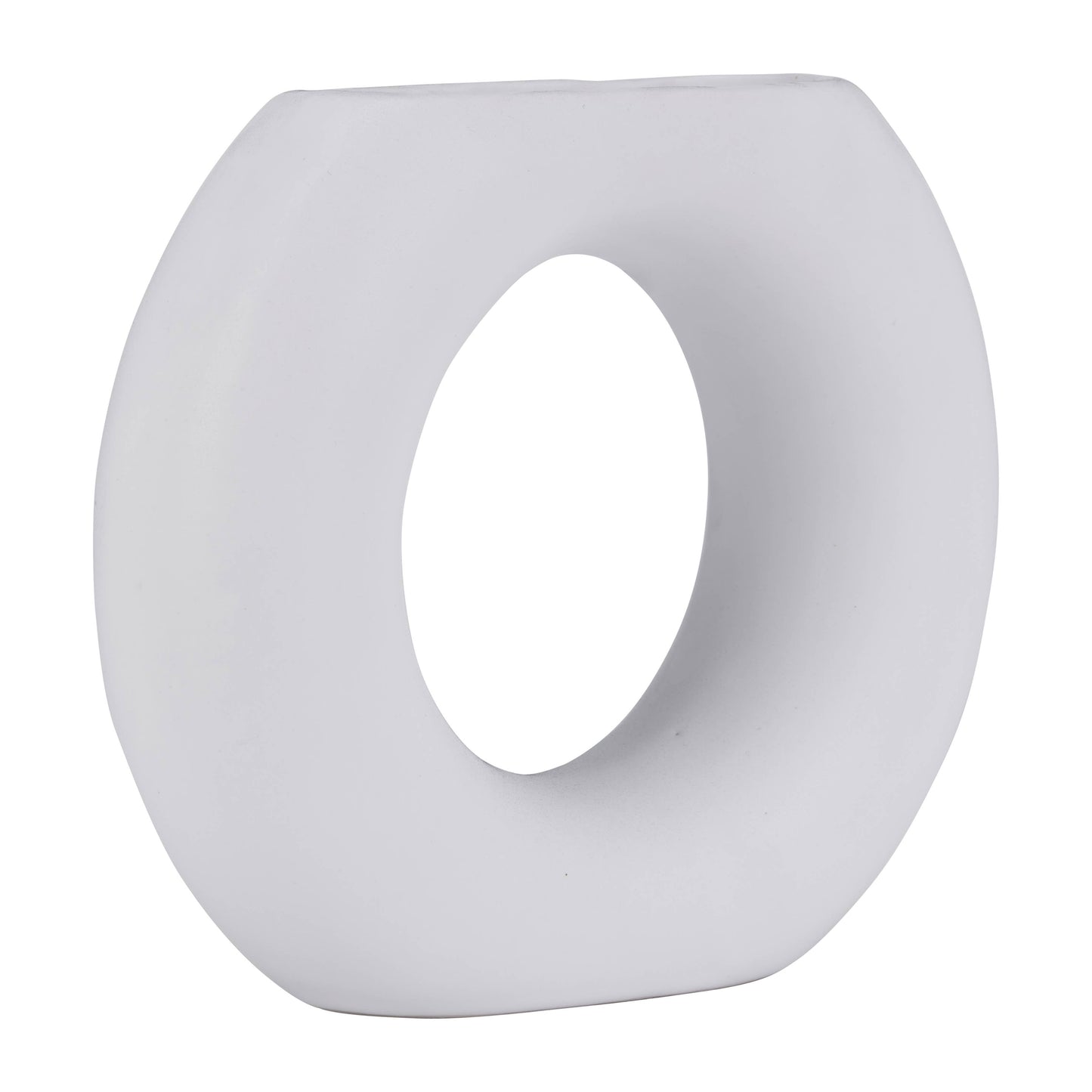 White Ceramic Donut Round Cut-Out