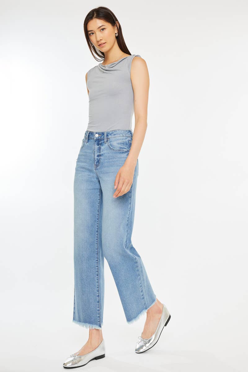 Kan Can High Rise Slim Wide Leg