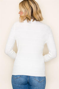 Ribbed Mock Neck Sweater