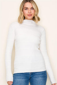 Ribbed Mock Neck Sweater
